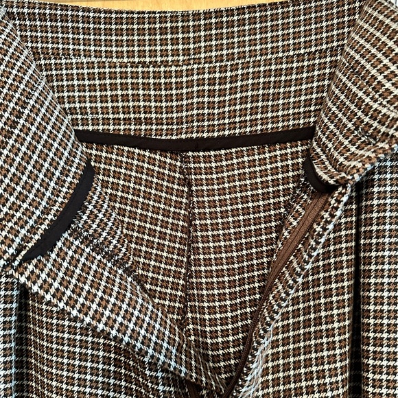 Cider - Mini Plaid Wide Leg Trousers - Picture 4 of 5